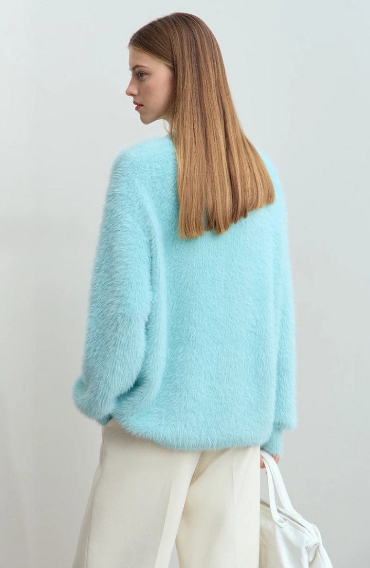 Fuzzy Knit Sweater | Relaxed Fit | Soft Texture