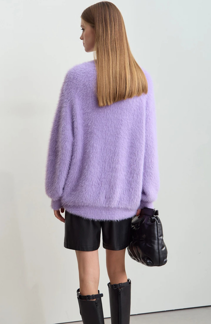 Fuzzy Knit Sweater | Relaxed Fit | Soft Texture