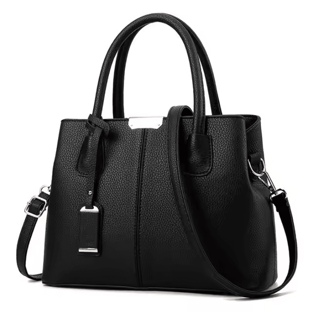 Strukturierte Leder Tote Tasche | Dual Carry Design