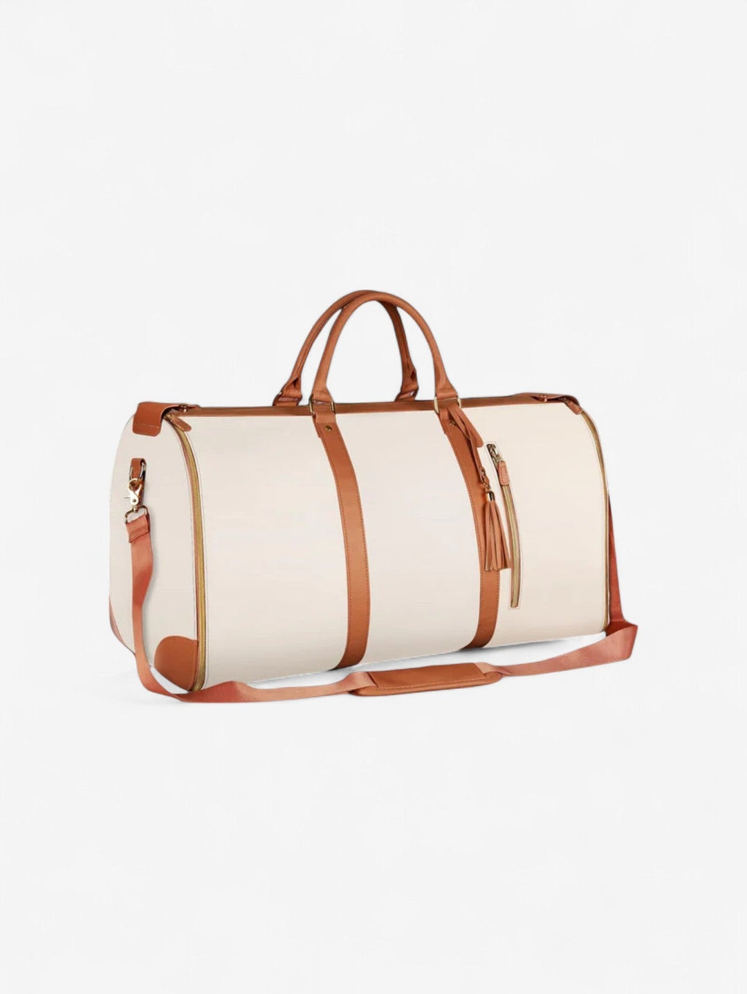 Weitblick Weekender Duffel Bag | Creme und Tan Reisetasche