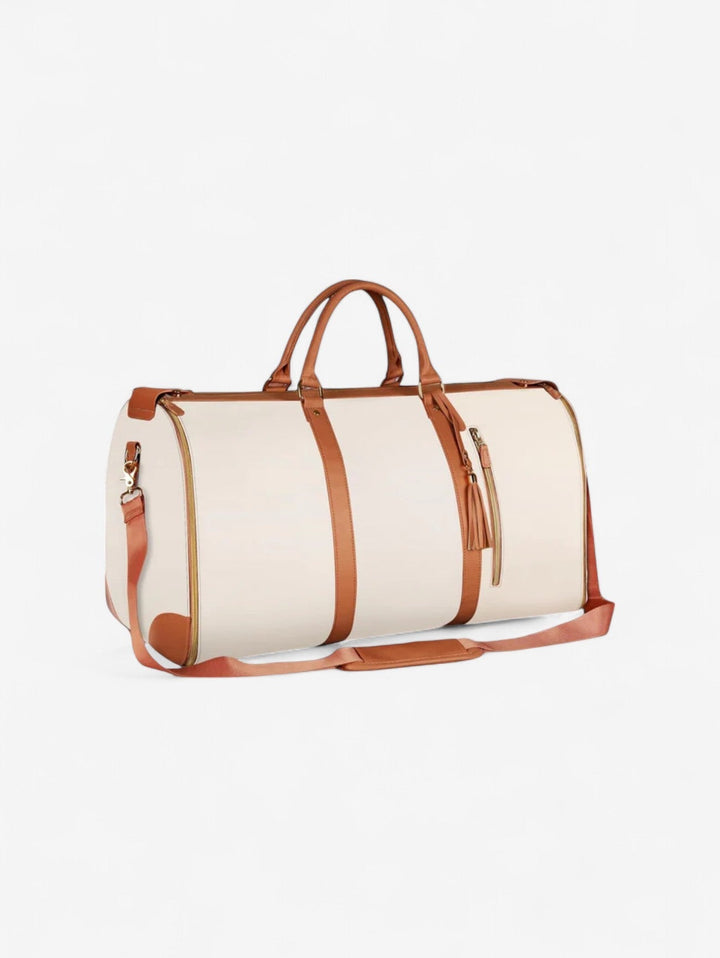 Weitblick Weekender Duffel Bag | Creme und Tan Reisetasche