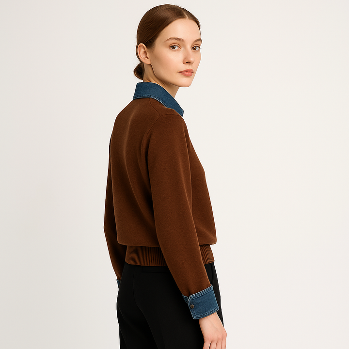 Knit Denim Contrast | Baumwollmischung | Modernes Streetwear