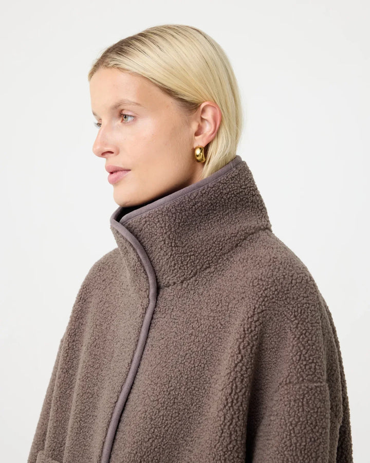 Faux Shearling Jacke | Hoher Kragen | Oversized Fit