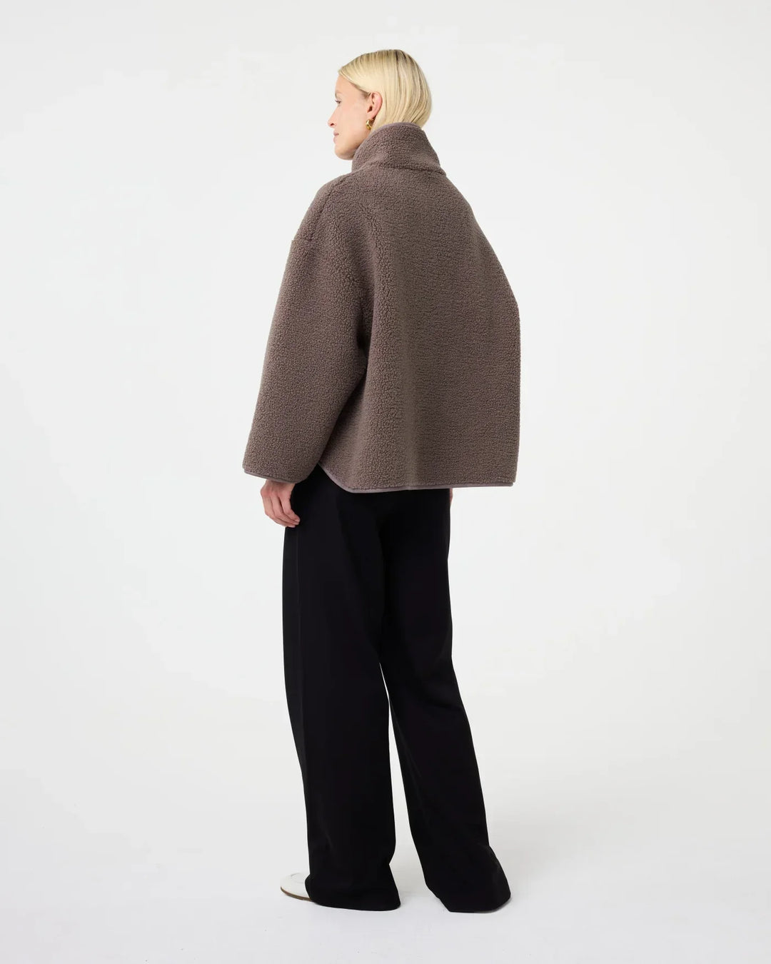 Faux Shearling Jacke | Hoher Kragen | Oversized Fit