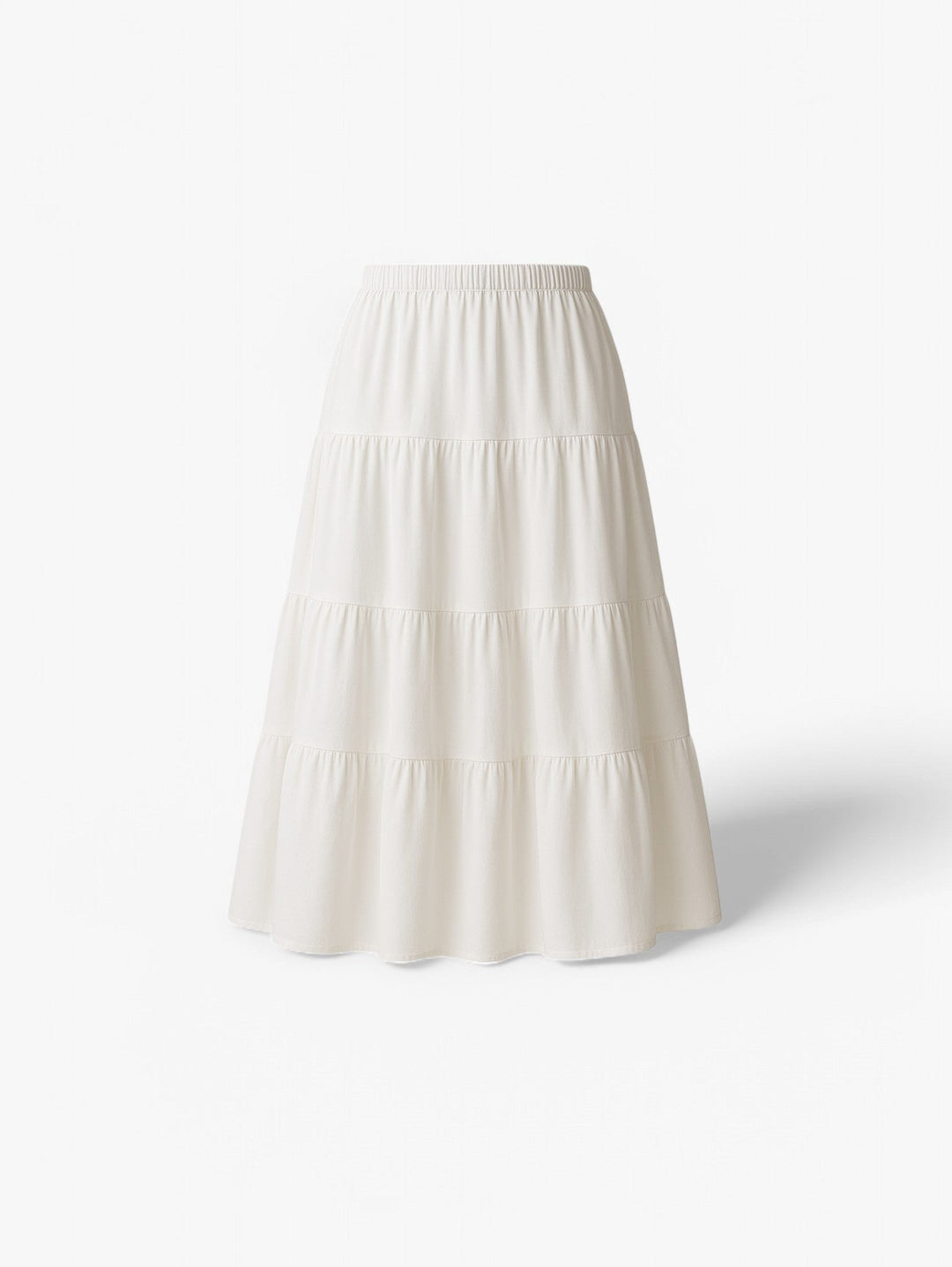 Tiered Midi Skirt | High Waist | Summer A-line Silhouette