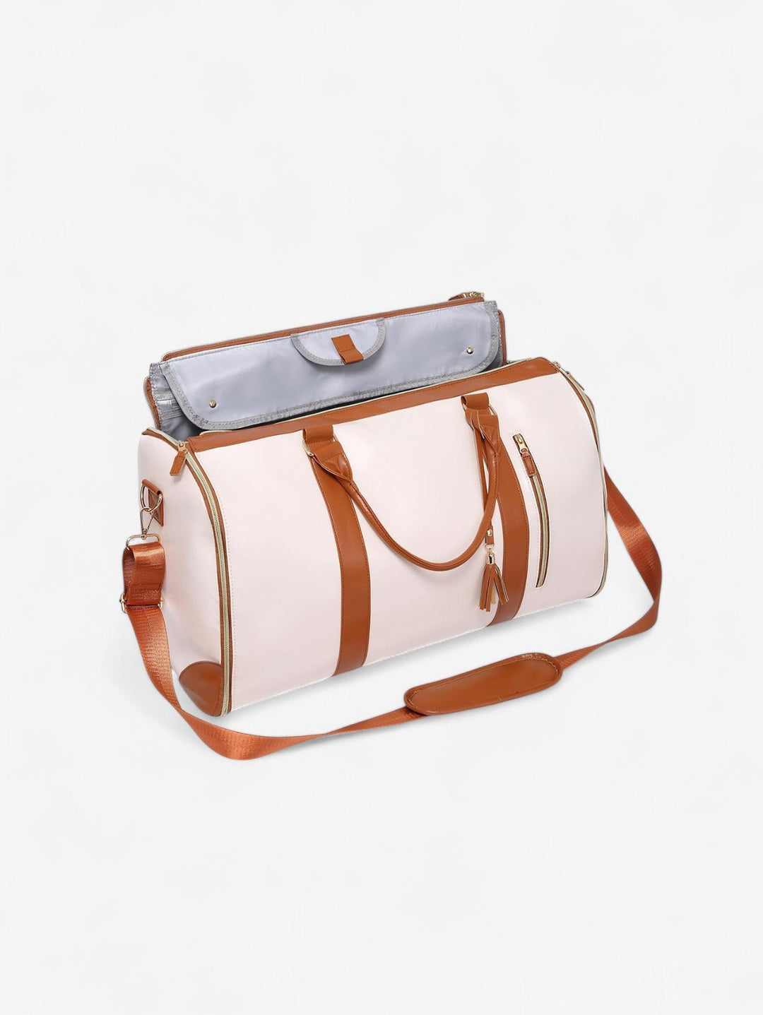 Weitblick Weekender Duffel Bag | Creme und Tan Reisetasche
