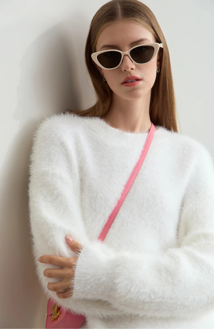 Fuzzy Knit Sweater | Relaxed Fit | Soft Texture