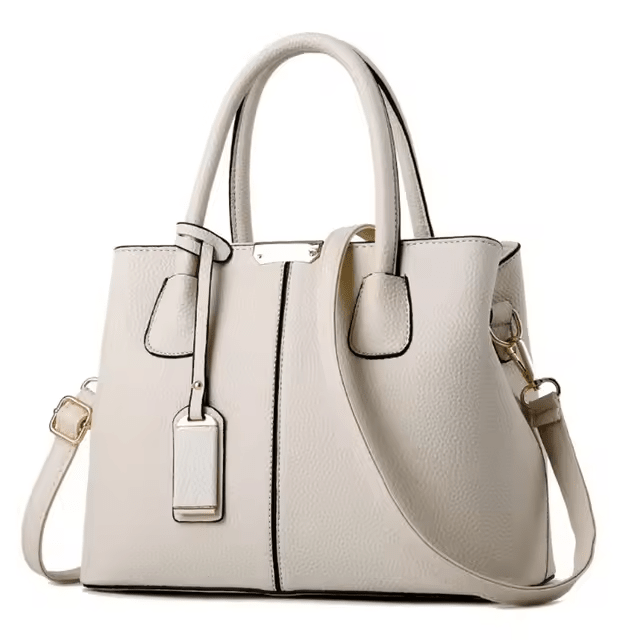 Strukturierte Leder Tote Tasche | Dual Carry Design