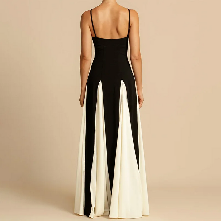 Glanzstück Angélique Maxi Dress | Two-Tone Fit and Flare, Spaghetti Straps