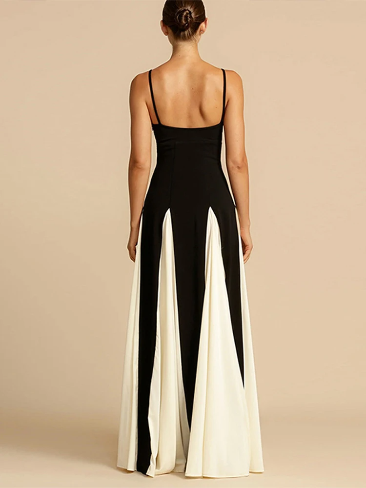 Glanzstück Angélique Maxi Dress | Two-Tone Fit and Flare, Spaghetti Straps