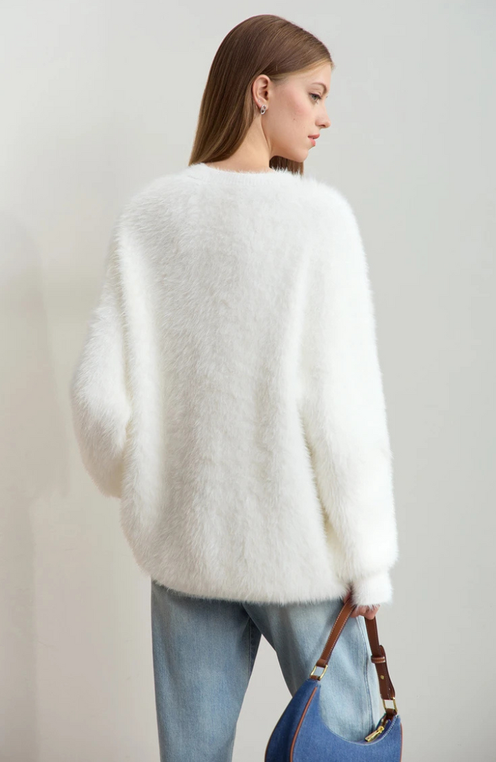 Fuzzy Knit Sweater | Relaxed Fit | Soft Texture