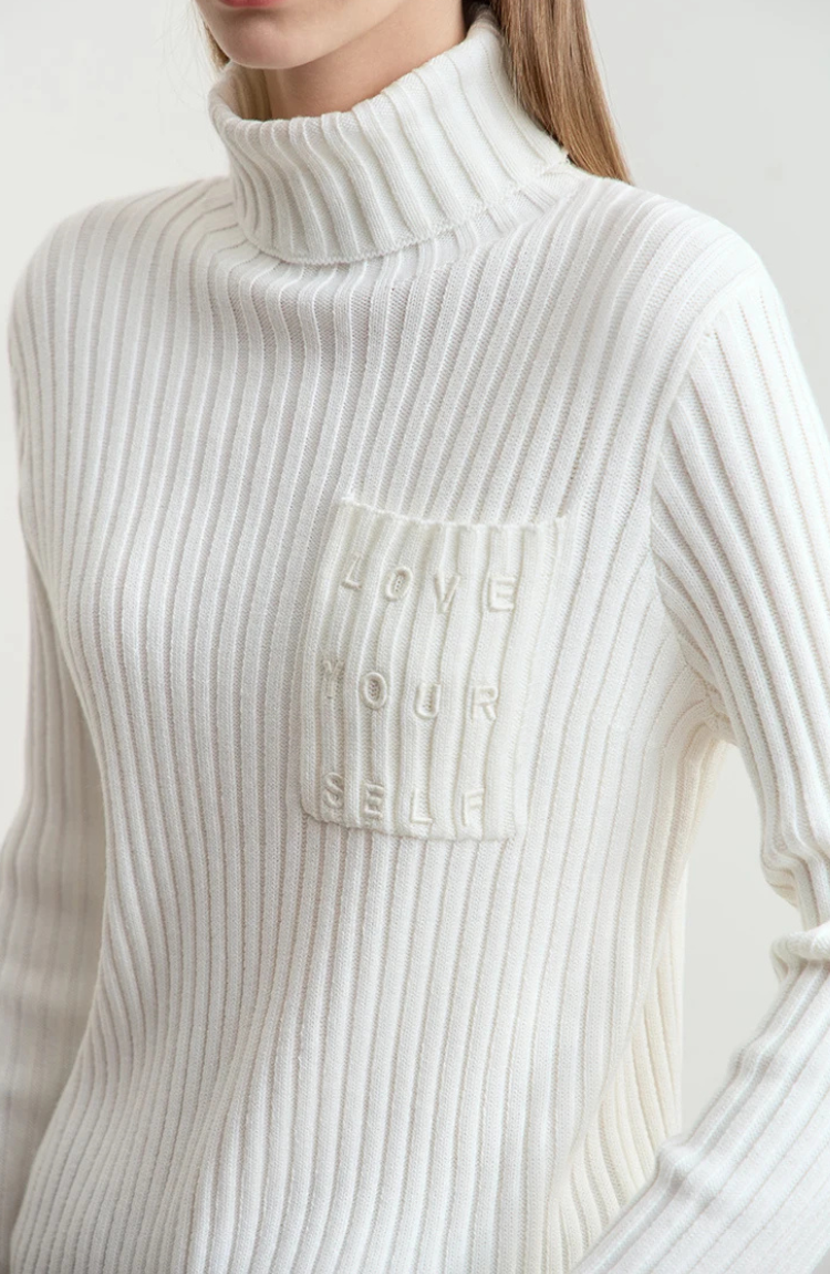 Rippstrick Rollkragenpullover | Weicher Cashmere-Mix | Taillierte Silhouette