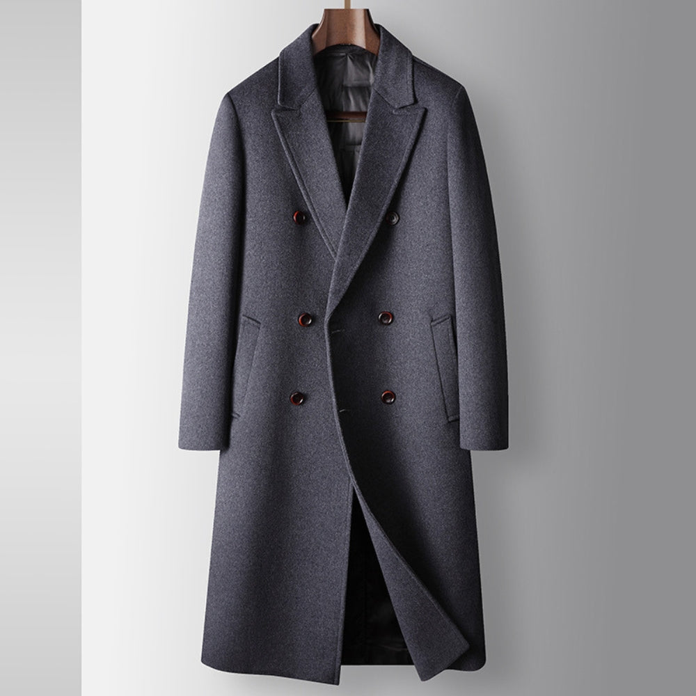 Wollmix Doppelt-Knopf Overcoat | Herbst Winter