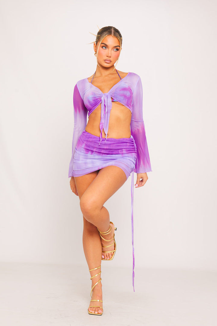 Ombre Mesh Mini Kleid | Sheer Illusion | Zwei-Teile Effekt