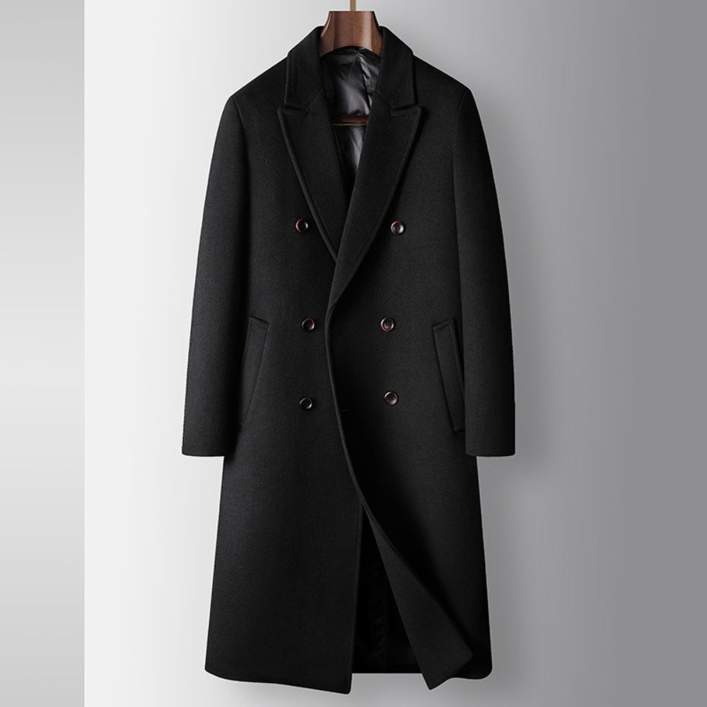 Wollmix Doppelt-Knopf Overcoat | Herbst Winter