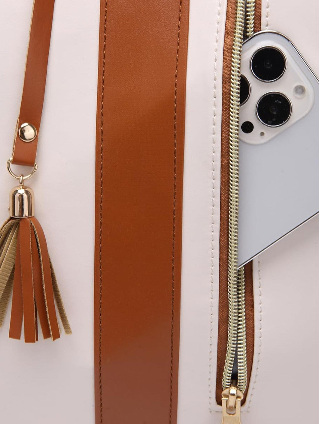 Weitblick Weekender Duffel Bag | Creme und Tan Reisetasche