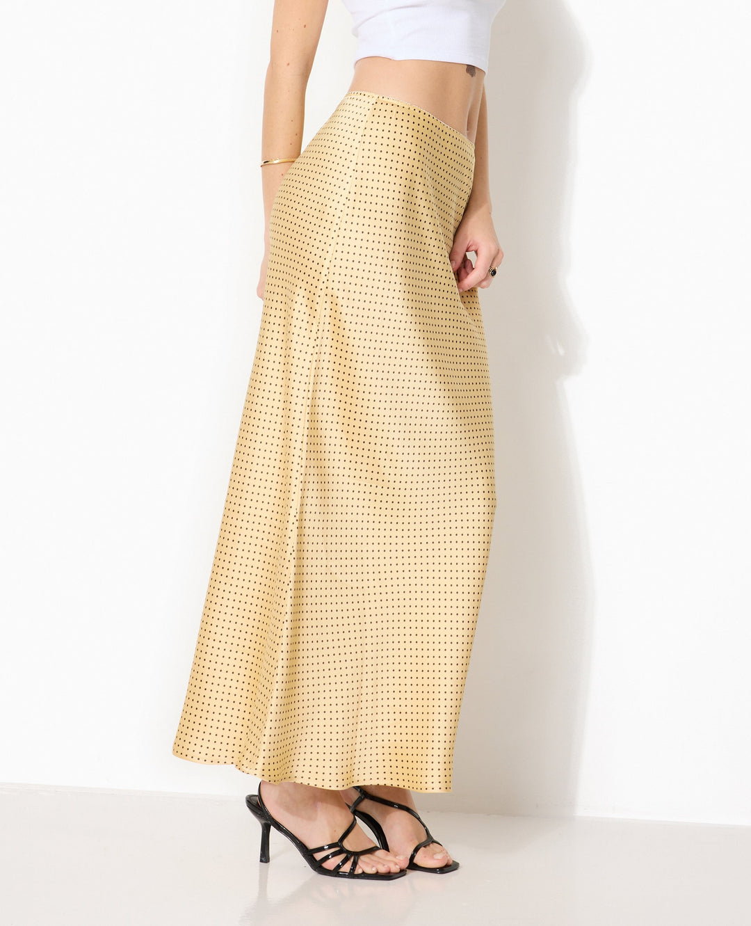 Gold Sequin Maxi Rock | Hochschlitz Abend Silhouette