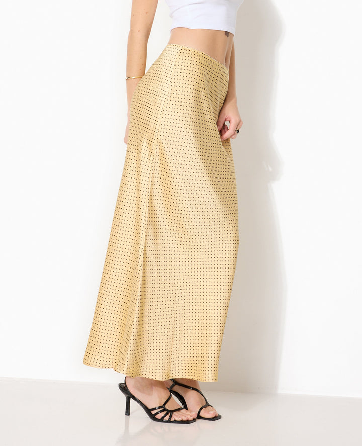 Gold Sequin Maxi Rock | Hochschlitz Abend Silhouette