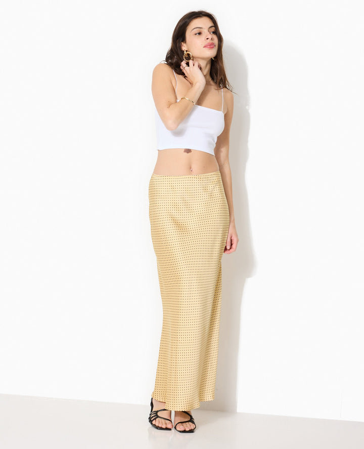 Gold Sequin Maxi Rock | Hochschlitz Abend Silhouette