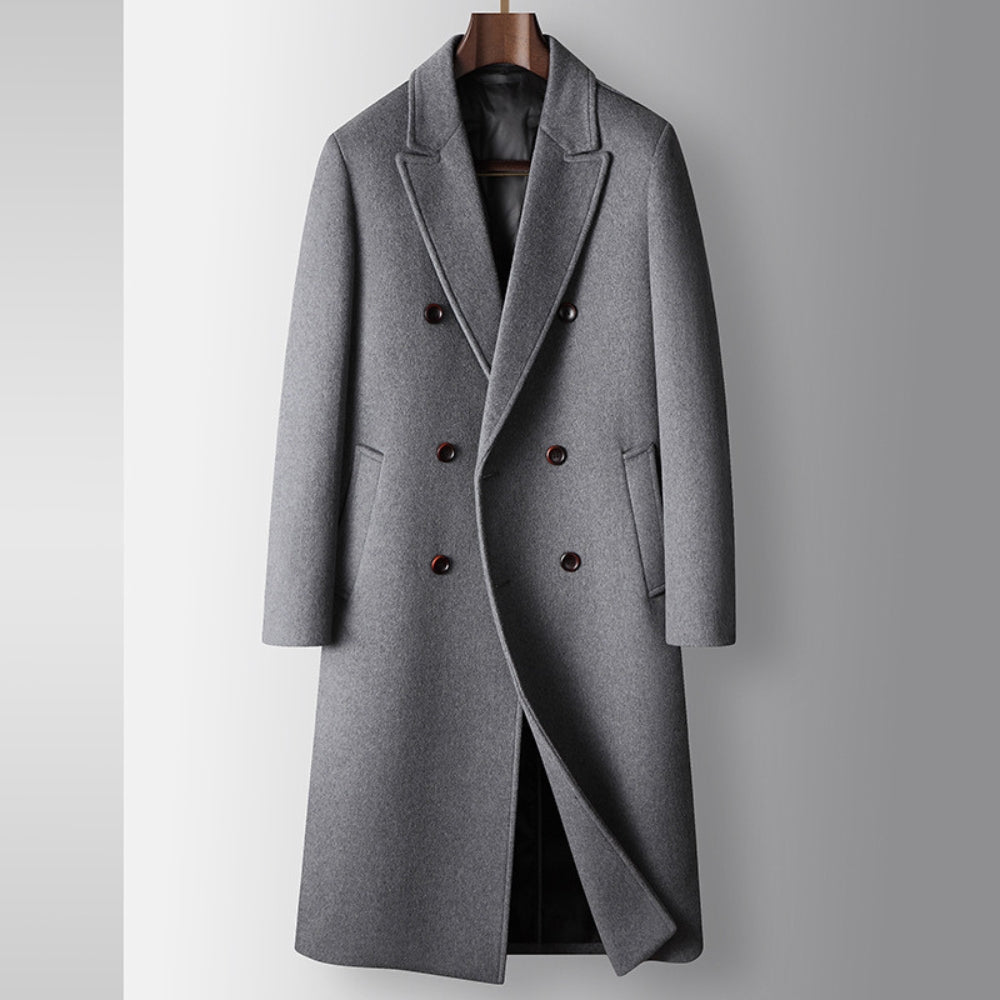 Wollmix Doppelt-Knopf Overcoat | Herbst Winter