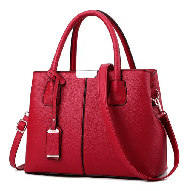 Strukturierte Leder Tote Tasche | Dual Carry Design