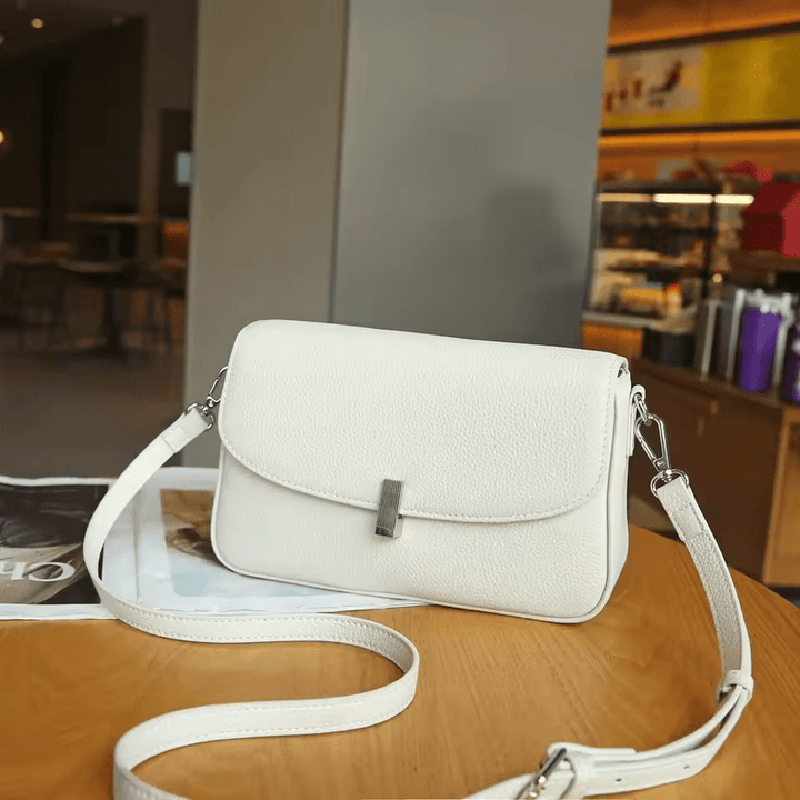 Werkmeister Leder Schultertasche | Klein, Quadratisch, Unterarm, Rindsleder, Reißverschluss