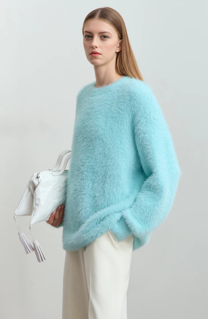 Fuzzy Knit Sweater | Relaxed Fit | Soft Texture