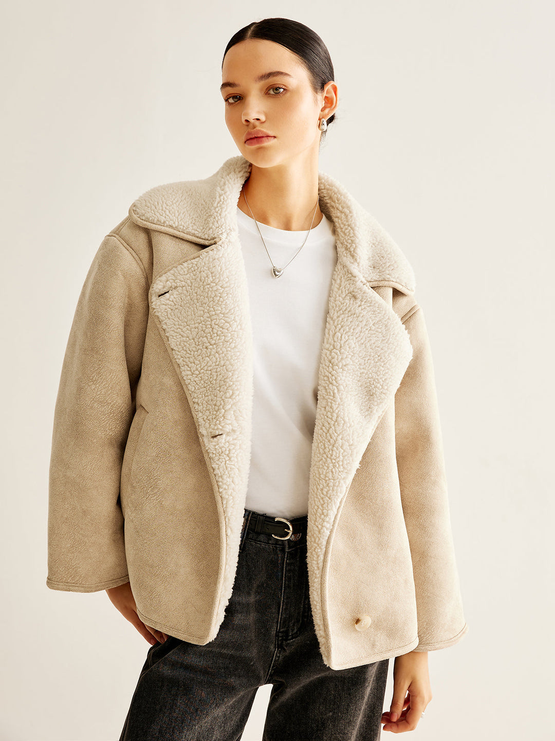 Faux Shearling Jacke | Oversized Fit | Winter