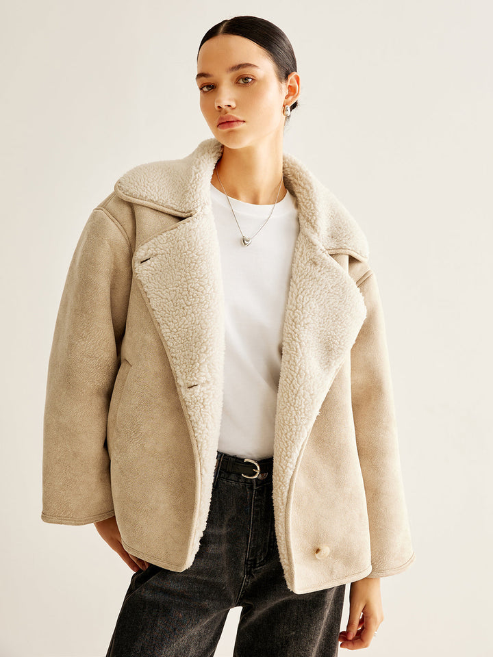 Faux Shearling Jacke | Oversized Fit | Winter