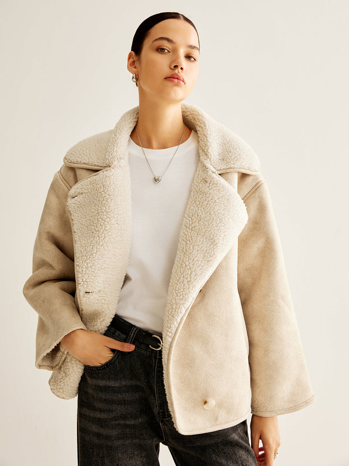 Faux Shearling Jacke | Oversized Fit | Winter