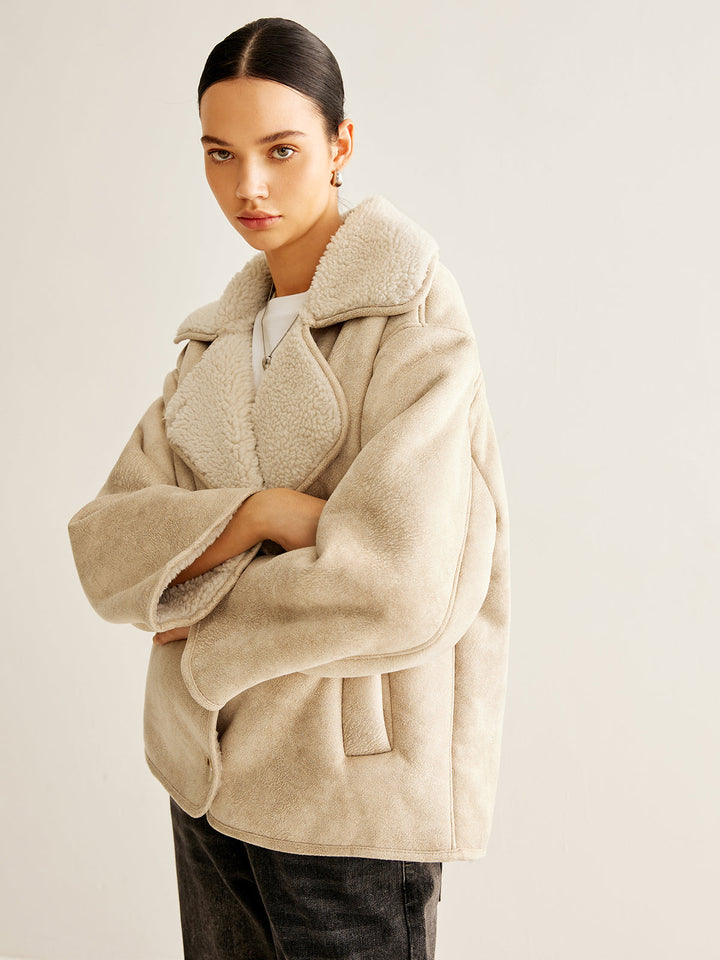Faux Shearling Jacke | Oversized Fit | Winter