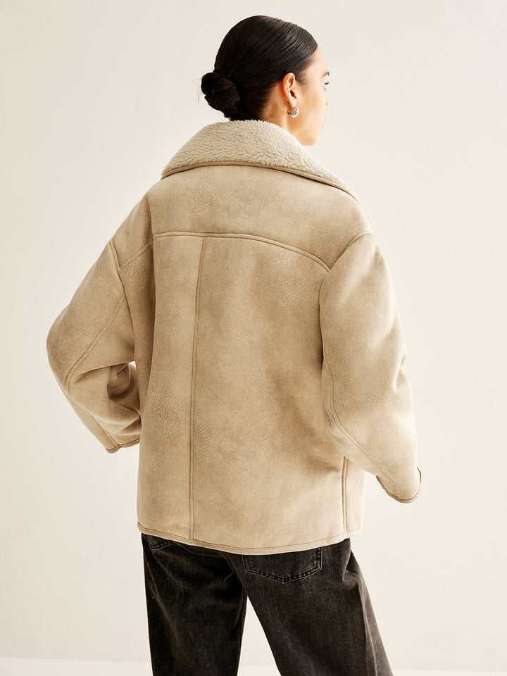 Faux Shearling Jacke | Oversized Fit | Winter