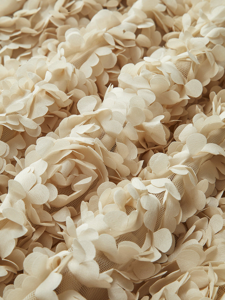 Texturiertes Kurzes Jackett | 3D Blumen Design | Elegantes Aussage Stück