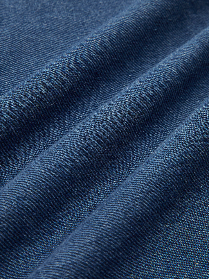 Denim Trench Coat | Doppelreihig | Gurtel Lang