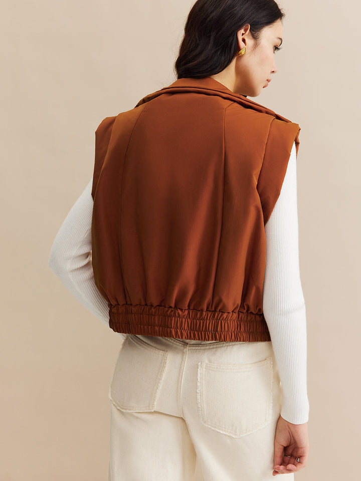 Steppweste | Ärmellos | Stehkragen | Relaxed Fit