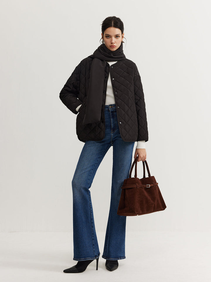 Gepolsterte Jacke mit Schal | Mühelose Winterwärme