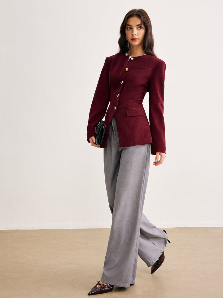 Fitted Blazer mit goldenen Knöpfen | Strukturierte Silhouette