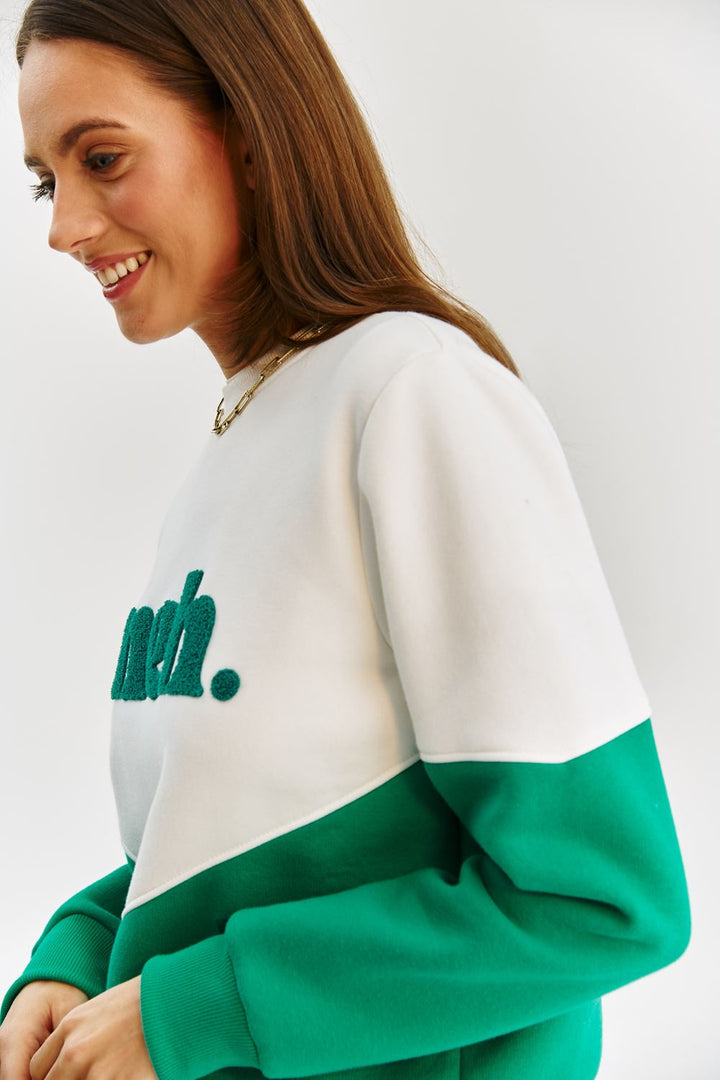 Graphic Sweatshirt | Contrast Panel | Relaxed Fit