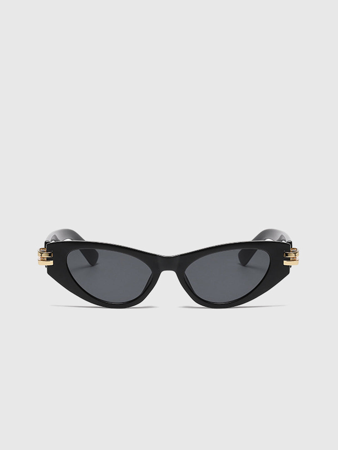 Cat-Eye Sonnenbrille | Schwarzer Rahmen | Goldene Details | UV-Schutz