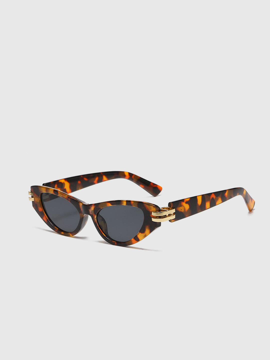 Cat-Eye Sonnenbrille | Schwarzer Rahmen | Goldene Details | UV-Schutz