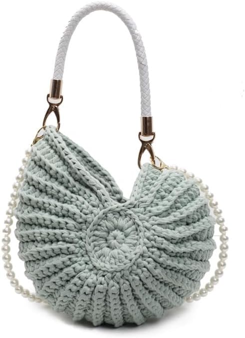 Werkmeister Crochet Shell Bag | Handcrafted Pearl Detail
