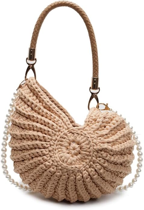 Werkmeister Crochet Shell Bag | Handcrafted Pearl Detail