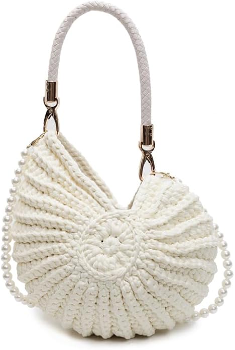 Werkmeister Crochet Shell Bag | Handcrafted Pearl Detail
