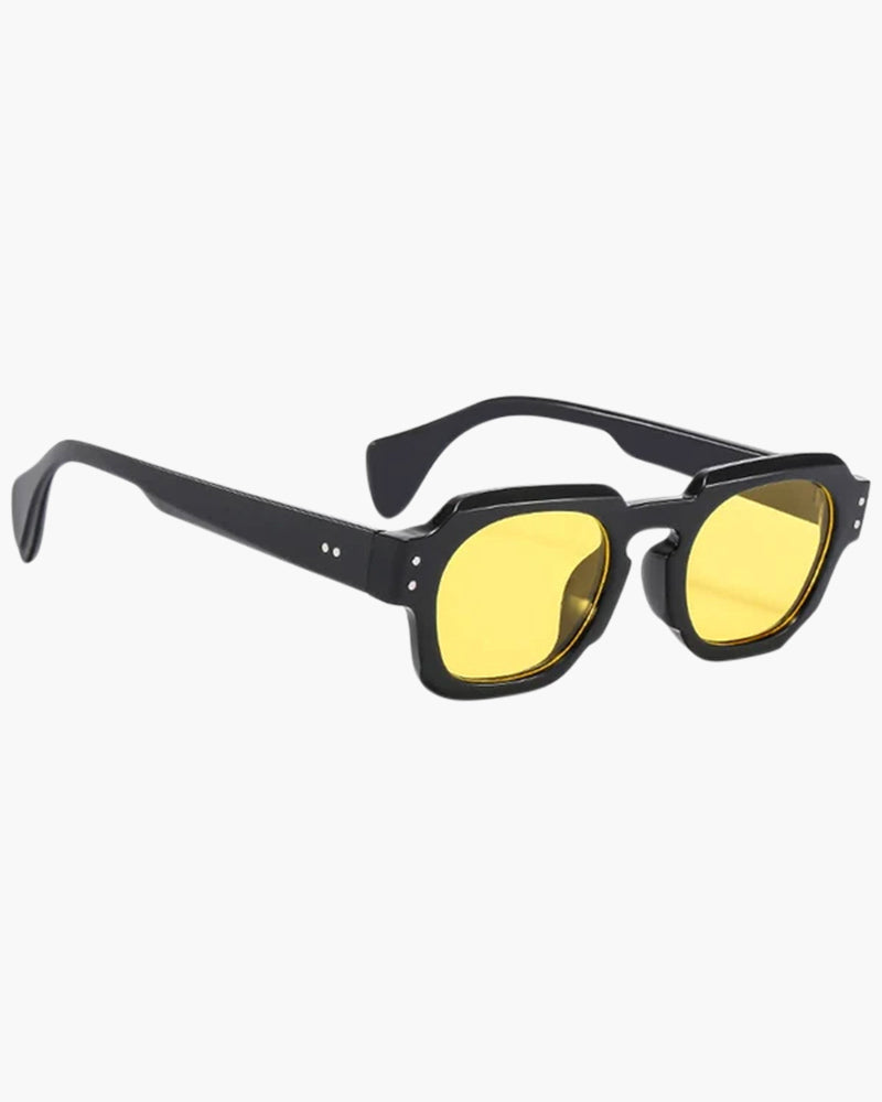 Rechteckige Sonnenbrille aus Legierung – Leichtes Retro Design