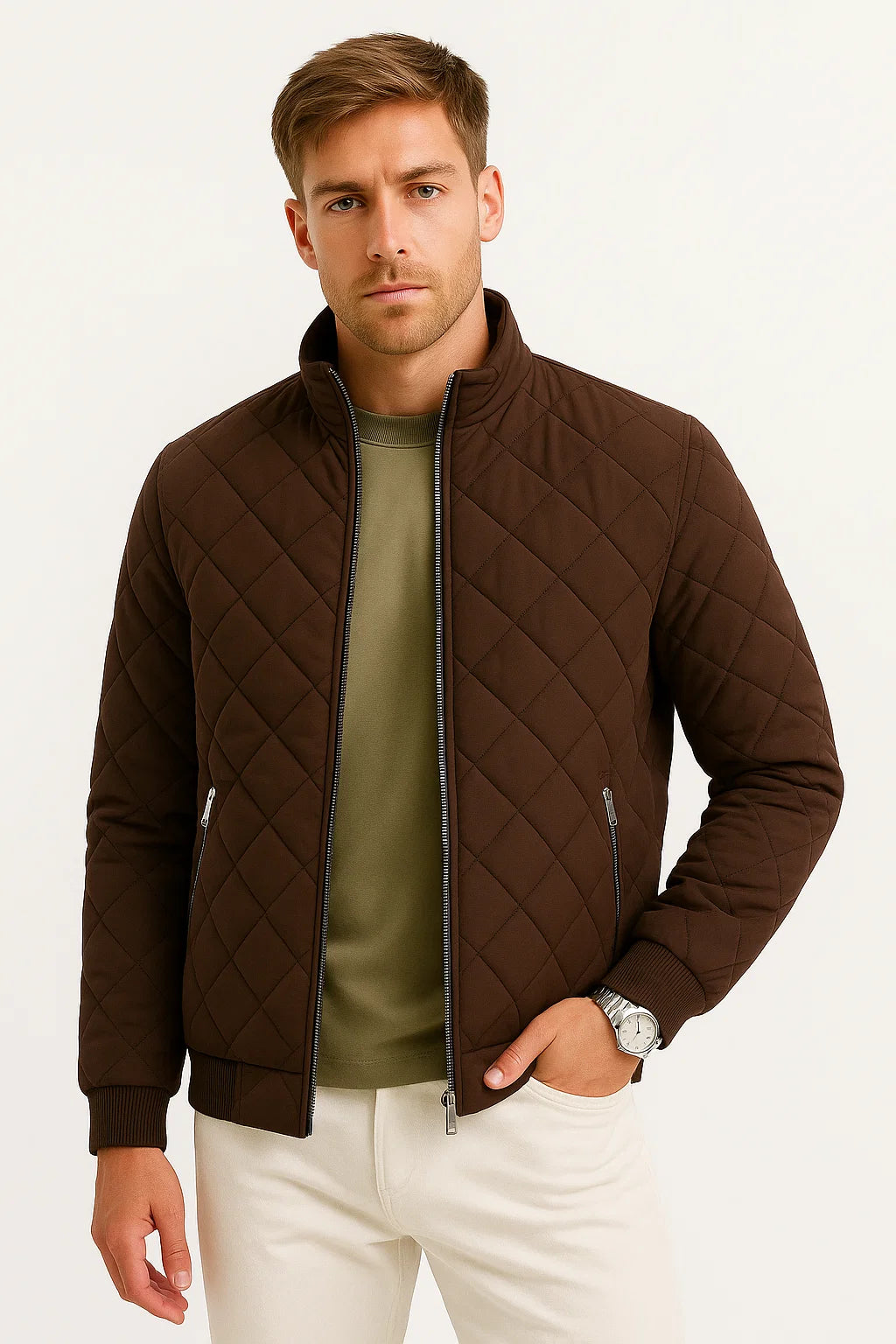 Gequiltete Bomberjacke | Leichtes, isoliertes Design