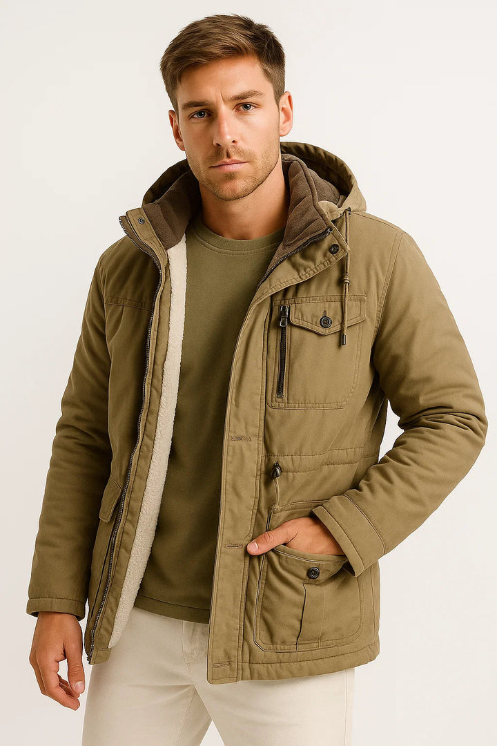 Fleece-Lined Parka | Winddichte Jacke mit Kapuze