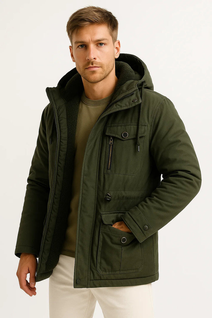 Fleece-Lined Parka | Winddichte Jacke mit Kapuze