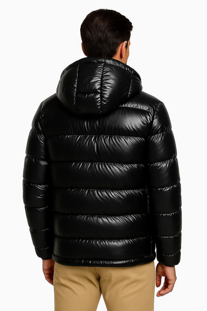 Winter Pufferjacke mit Kapuze | Leichte isolierte Schale