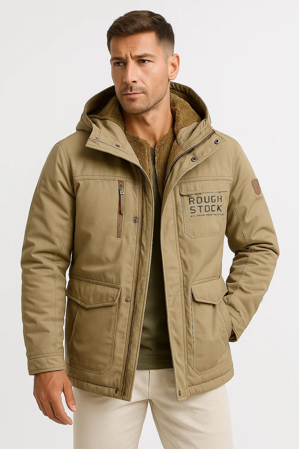 Damen Parka Jacke mit Kapuze | Baumwollfutter | Winter