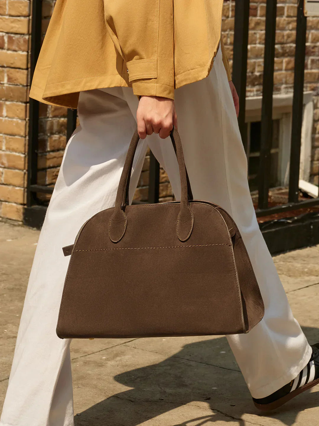 Faux Suede Tote Bag | Strukturiert Minimalistisch